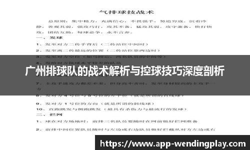 广州排球队的战术解析与控球技巧深度剖析